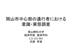 西川付近の通行者における 意識調査