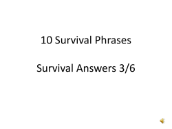 10 Survival Phrases