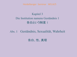 Heidelberger Seminar WS14/5
