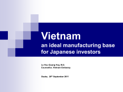 Vietnam an ideal destination for manufacturing