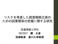 リスクを考慮した経営戦略立案のための因果関係の把握