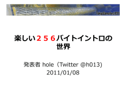 楽しい256バイトイントロの世界