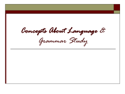 Concepts About Language