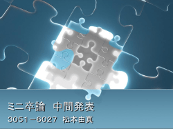 ミニ卒論 中間発表