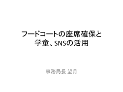 フードコートの座席確保