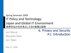 IT Polocy and Technology: Japan and Global IT