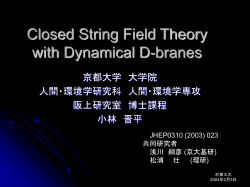 弦の場の理論による 不安定D