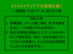 ミクストメディアで自画像を描く &rarr;即興画・下地（