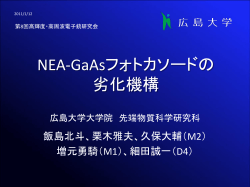NEA-GaAsフォトカソードの劣化機構