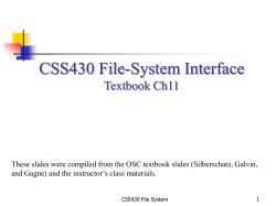 CSS430: File System - University of Washington