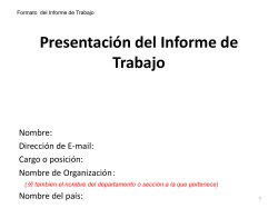 Job Report Presentation - JICA