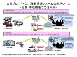 公共ブロードバンド移動通信システムの利用シーン （
