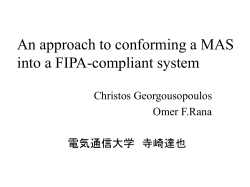 An approach to conforming a MAS into a