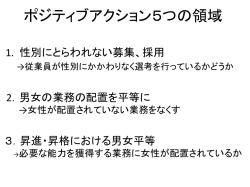 ポジティブアクション5つの領域