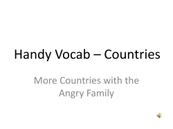 Handy Vocab – Countries