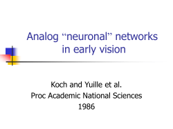 Analog “neuronal” networks in early vision
