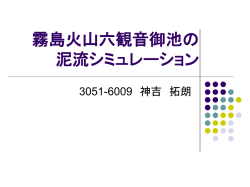 六観音御池の泥流（火山 湖決壊型）シミュレーション