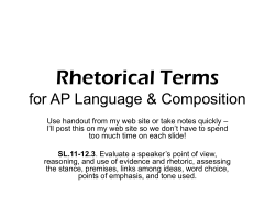 Rhetorical Terms for AP Language & Composition