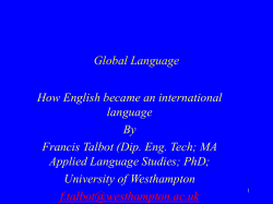 Global Language - English for Academic Study