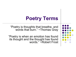 Poetry Terms - Oglala Lakota College