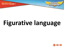 Figurative language 1: