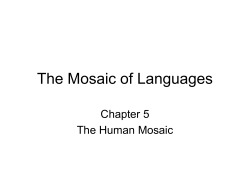 The Mosaic of Languages - University of Texas at