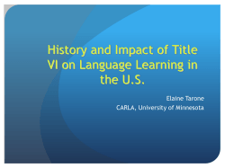 History and Impacts of Title VI on Language