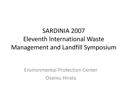SARDINIA 2007 Eleventh International Waste