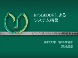 InfoLibDBRによる システム構築