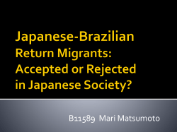 Japanese-Brazilian Return Migrant: Accepted or