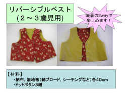 リバーシブルベスト (2～3歳児用)