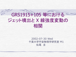 GRS1915+105 等におけるジェット噴出と X