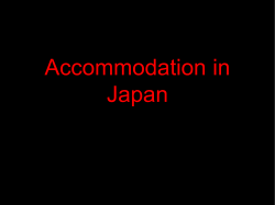Accommodation in Japan