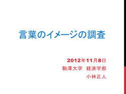 言葉のイメージに関する調査