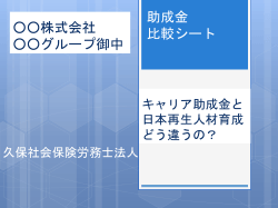 助成金 比較シート