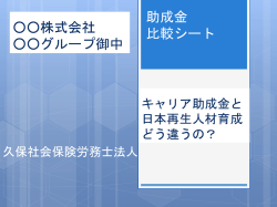 助成金 比較シート