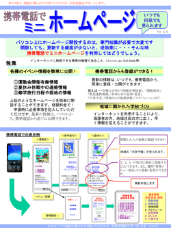 ミニホームページパンフレット