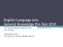 English/Language Arts Pre