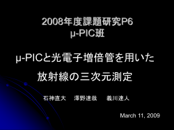 2008年度課題研究P6 μーPIC班