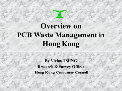 Report on PCB Waste in Hong Kong Ms. Vivian