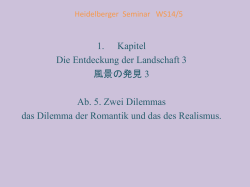 Heidelberger Seminar WS14/5