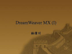 DreamWeaver MX (I)