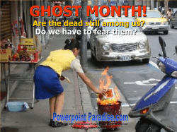"Ghost Month" in Chinese