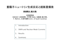 2核子弱過程の解析と超新星爆発