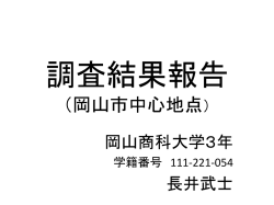 調査結果報告 （岡山駅西口地点）
