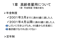 1章 高齢者雇用について 1節 年金制度・労働の変化
