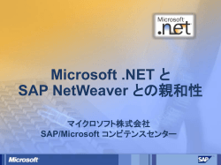 Microsoft .NET と SAP NetWeaver との親和性