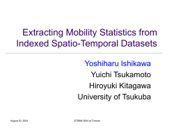 Extracting Mobility Statistics from Indexed