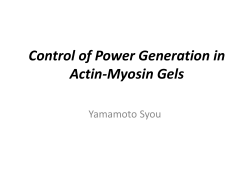 Control of Power Generation in Actin
