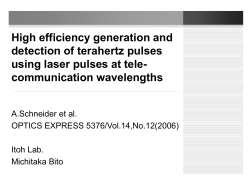 Generation of terahertz pulses through optical